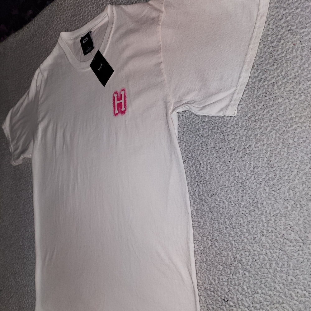 NWT Dolls Kill , Huff a, White And Hot Pink , Hand Dyed Teeshirt - Picture 7 of 15